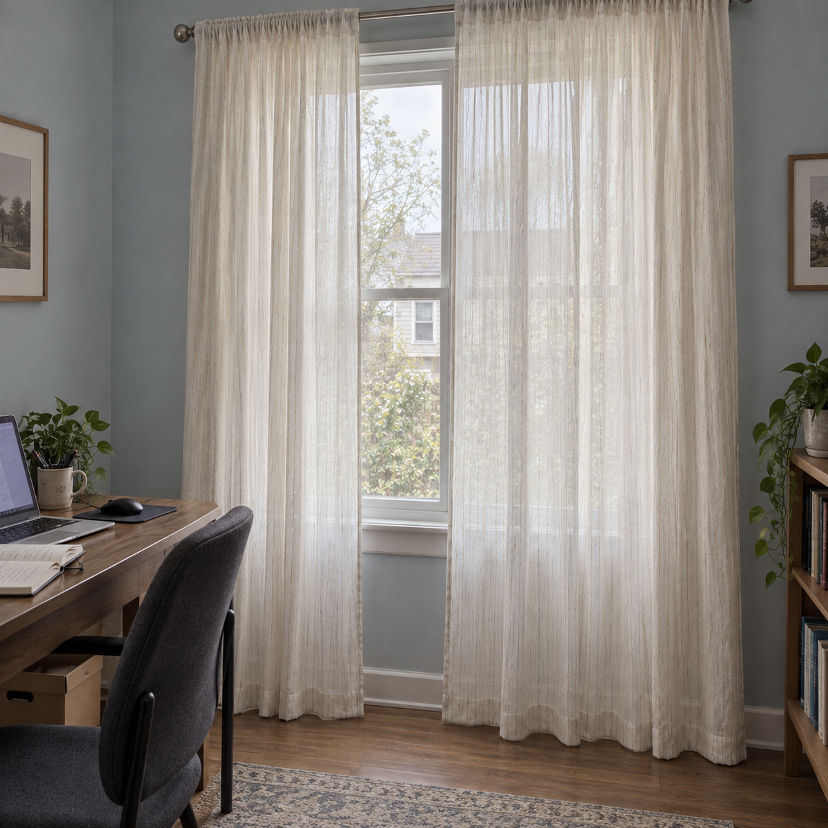 Wabi-Sabi Textured Sheer Curtain