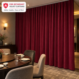 Mulberry Red Flame Retardant Velvet Curtains