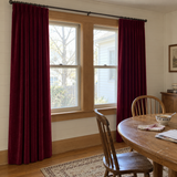 84 Inch Long Wine Red Velvet Curtains
