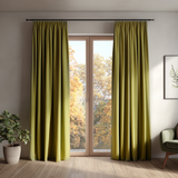 Avocado Green Velvet Curtain