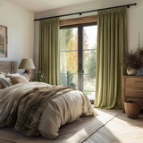 Avocado Green Velvet Blackout Curtain – Fully Blackout Panel