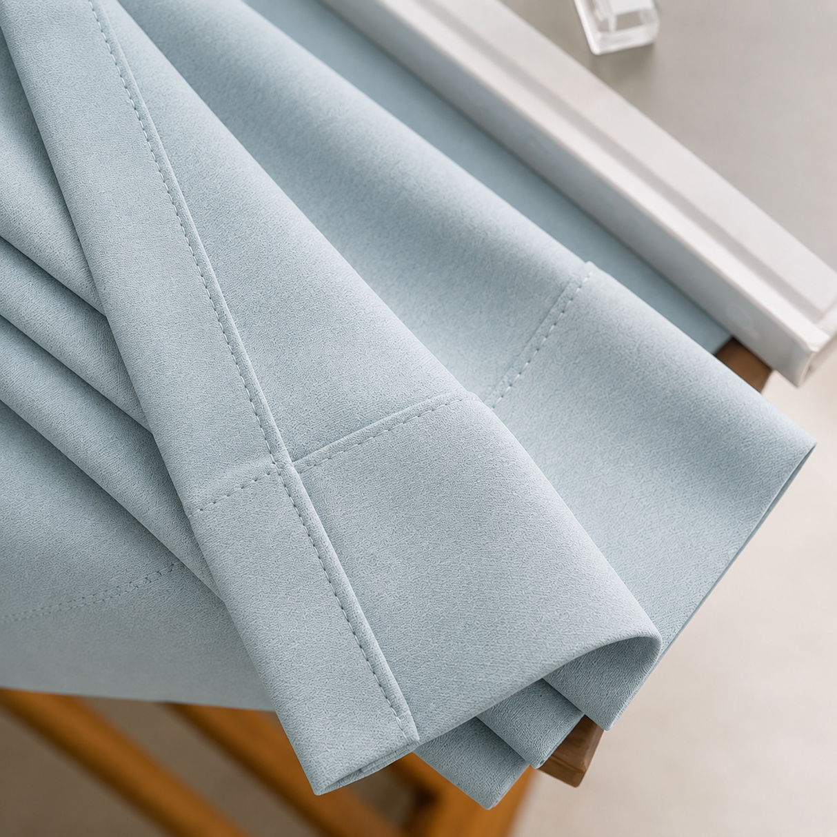 Aqua Blue Linen Curtains
