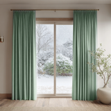 Blue Sage Velvet Curtain