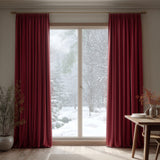 Bordeaux Red Velvet Curtain