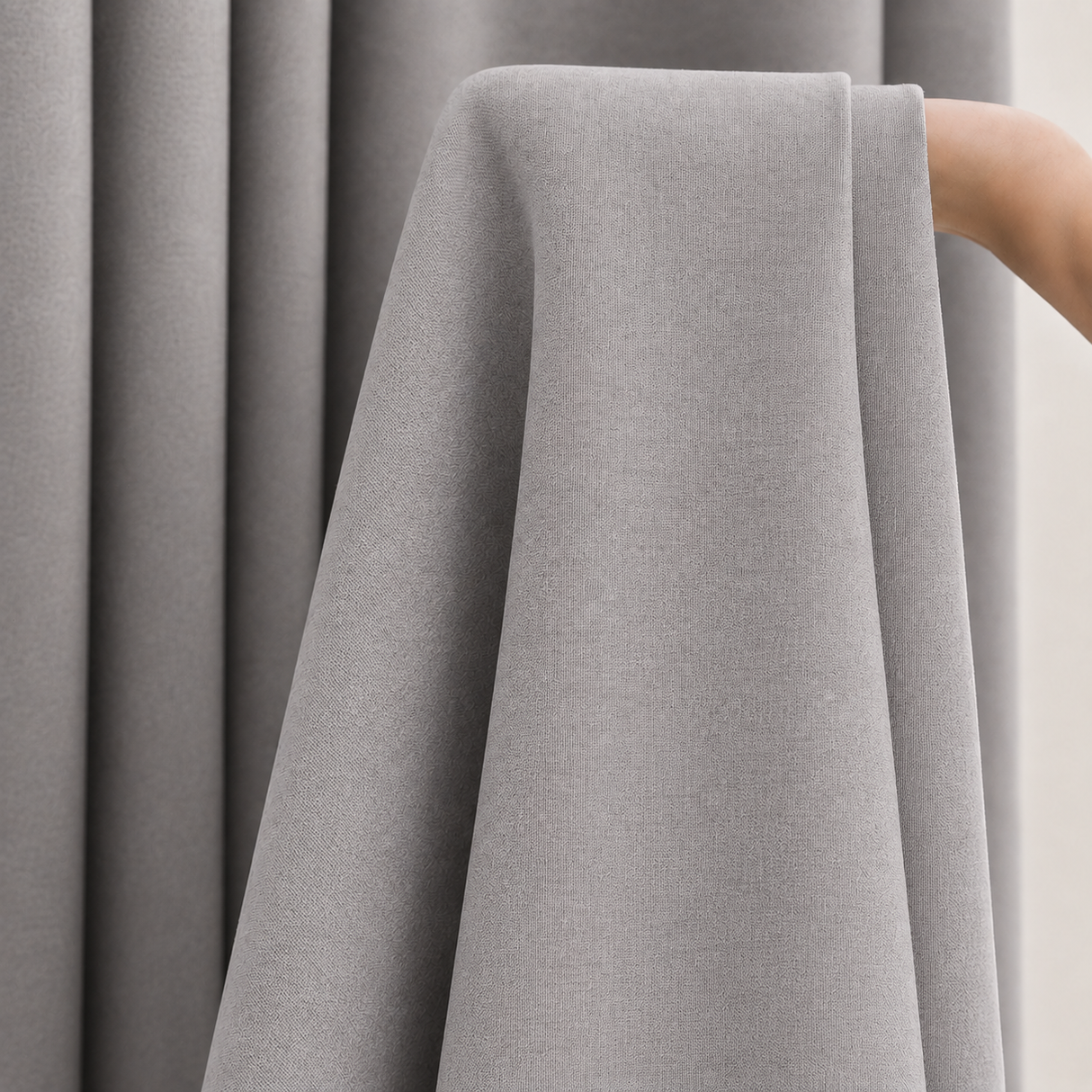 Mint Gray Linen Curtains