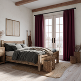 Dark Garnet Red Blackout Velvet Curtains