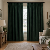 63 Inch Long Emerald Green Velvet Curtains