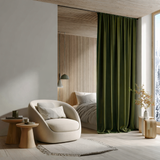 Olive Green Velvet Room Divider Curtains