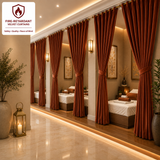 Dark Mahogany Flame Retardant Velvet Curtains