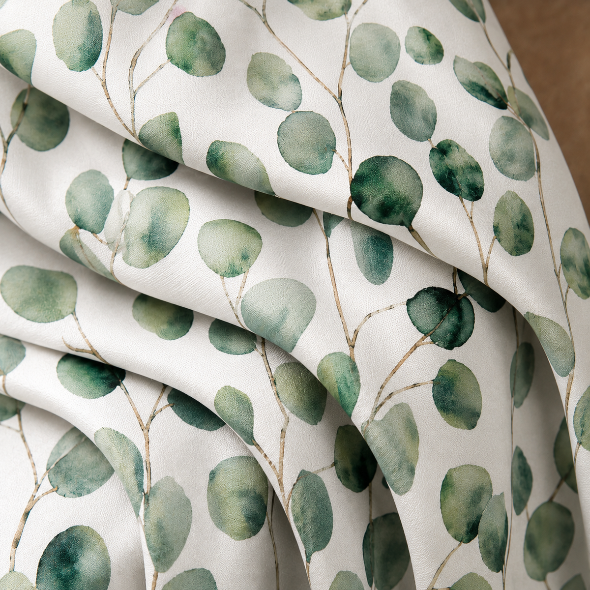 Watercolor Eucalyptus Shower Curtain
