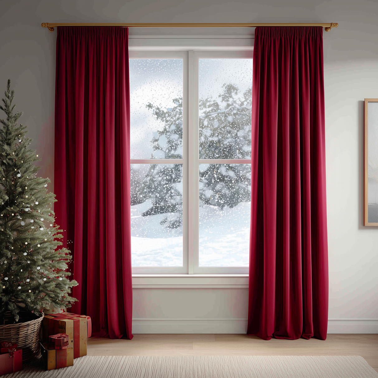 Rose Red Velvet Curtain