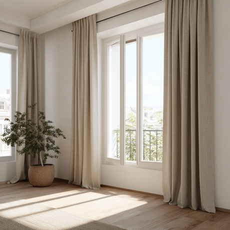 Mocha Latte Cotton Linen Curtain