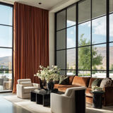 Dark Mahogany Flame Retardant Velvet Curtains