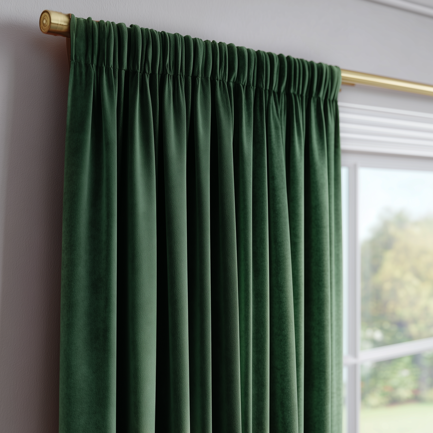 Peacock Green 5018 Velvet Blackout Curtains - Fully Blackout Drapes