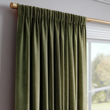 Olive Green Blackout Velvet Curtains