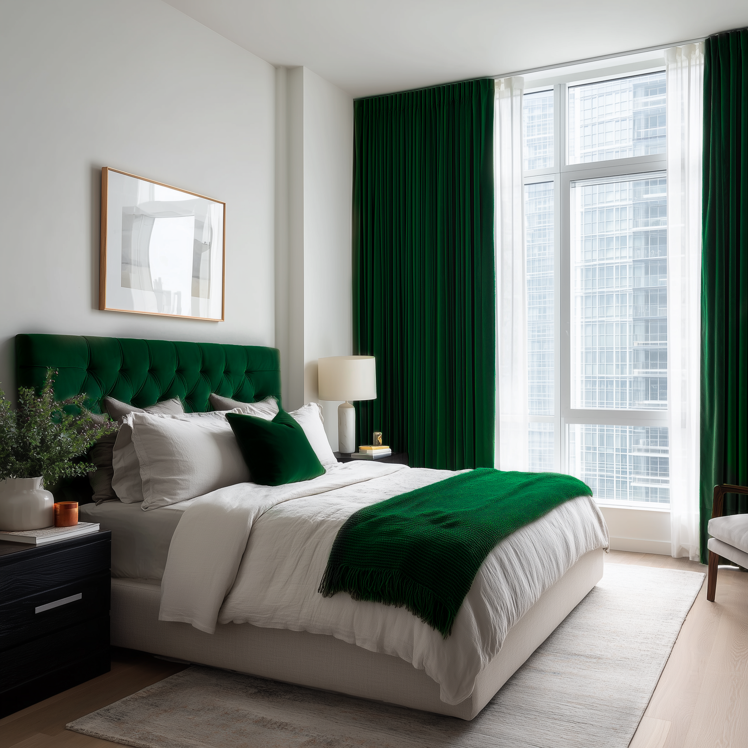 Peacock Green 5018 Velvet Blackout Curtains - Fully Blackout Drapes