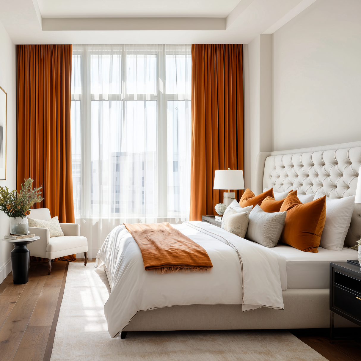 Burnt Sienna Flame Retardant Velvet Curtains