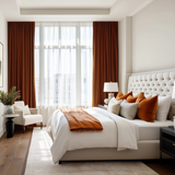 Dark Mahogany Flame Retardant Velvet Curtains