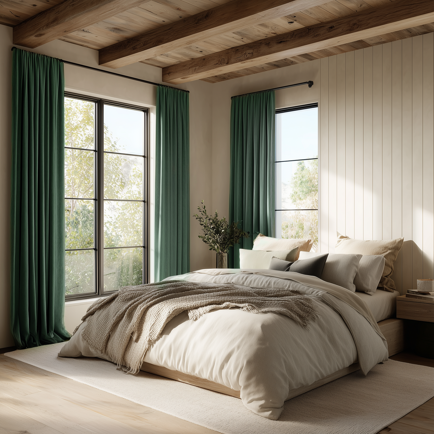 Jade Green Velvet Blackout Curtains - Fully Blackout Drapes