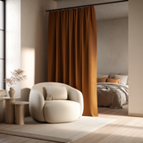 Chestnut Brown Velvet Room Divider Curtains