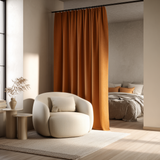 Burnt Sienna Velvet Room Divider Curtains