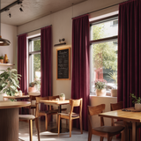Dark Garnet Red Flame Retardant Velvet Curtains