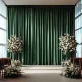 Emerald Green Velvet Ceremony Backdrop Curtain