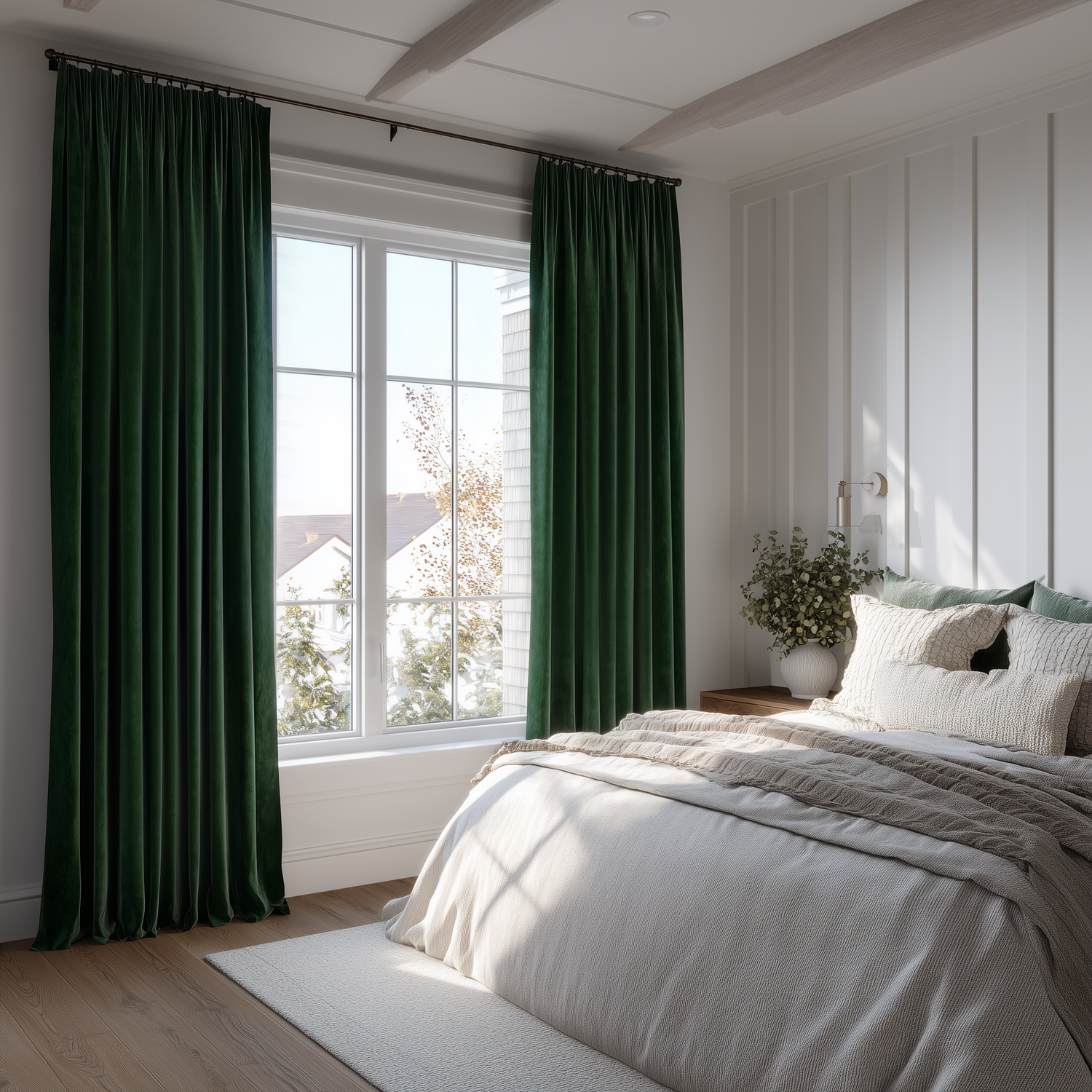 Gemstone Green Flame Retardant Velvet Curtains