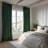 Jade Green Velvet Blackout Curtains - Fully Blackout Drapes