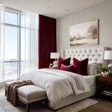 Wine Red Velvet Curtains