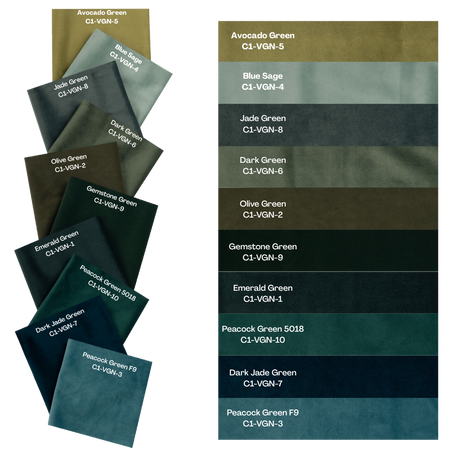 Green Velvet Swatches