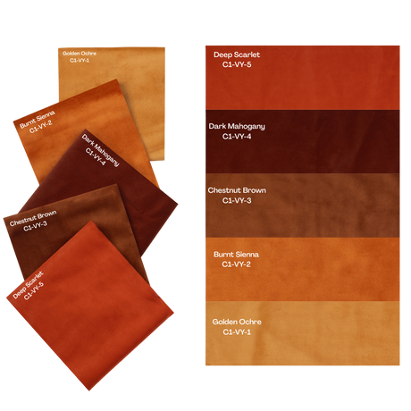 Orange & Yellow Velvet Swatches